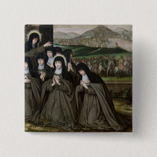 St. Claire with her Sister, Agnes and Nuns Button
