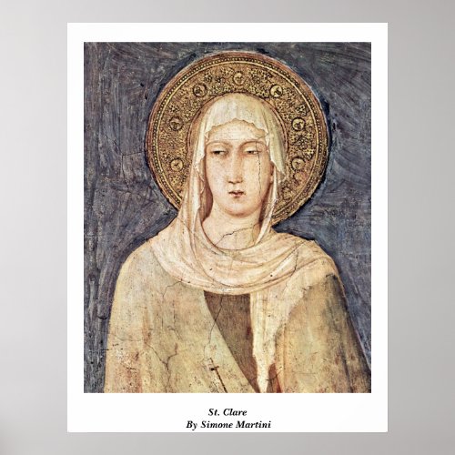 St Clare By Simone Martini Poster