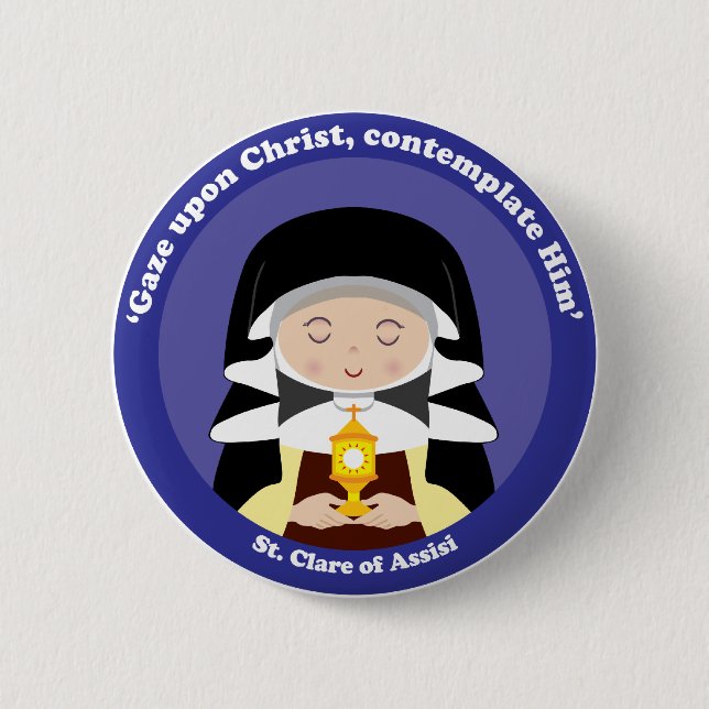 St. Clare of Assisi Button (Front)