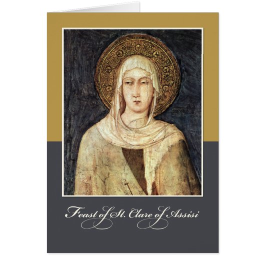 St. Clare of Assisi Feast Day Blessings Cards (Front)
