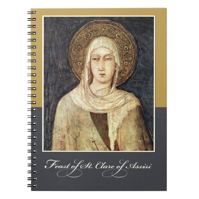 St. Clare of Assisi Feast Day Blessings Notebook (Front)