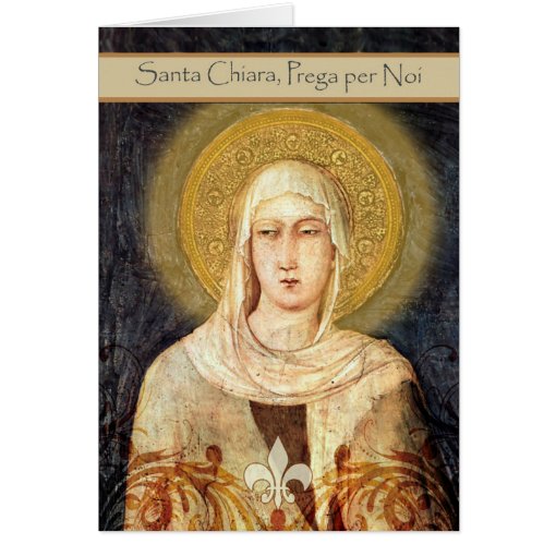St. Clare of Assisi Feast Day Card in Italian | Zazzle