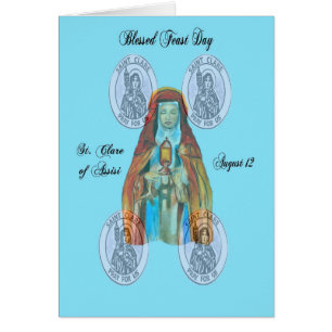 St. Clare of Assisi Feast Day Cards