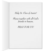 St. Clare of Assisi Feast Day Cards (Inside (Right))