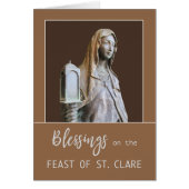 St. Clare of Assisi Holding Lantern Feast Day (Front)