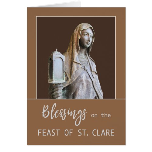 St Clare of Assisi Holding Lantern Feast Day