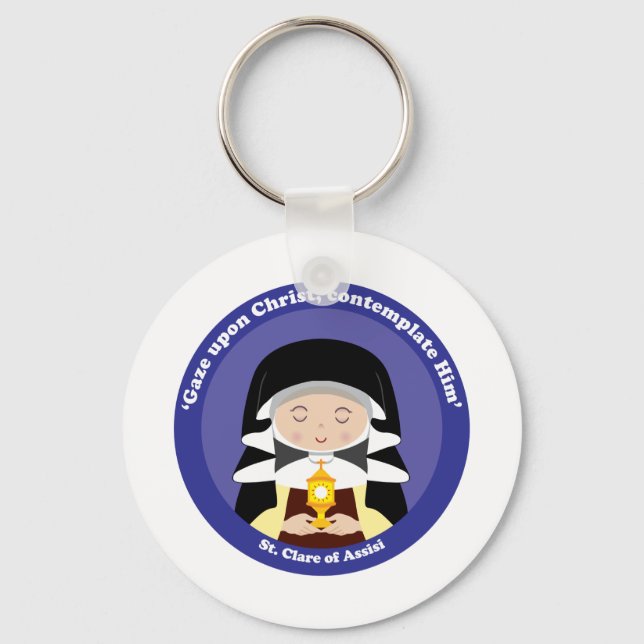 St. Clare of Assisi Keychain (Front)