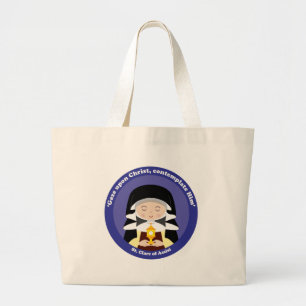 St. Clare of Assisi Large Tote Bag