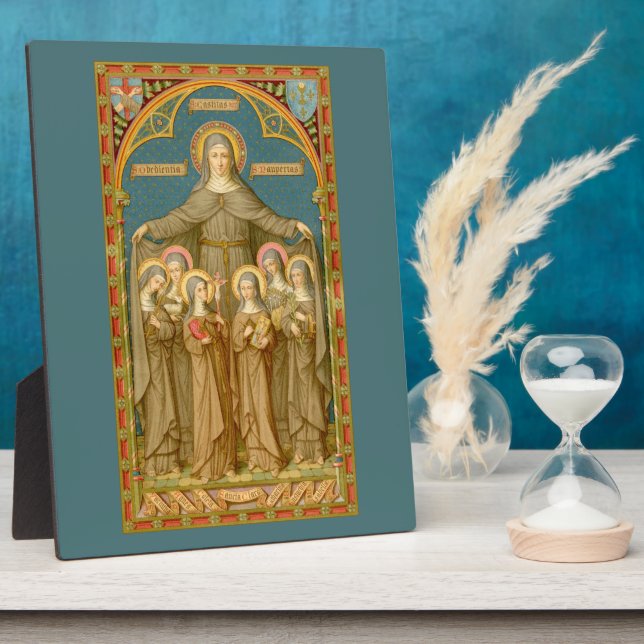 St. Clare of Assisi & Nuns (SAU 027) 8"x12" Plaque (Side)