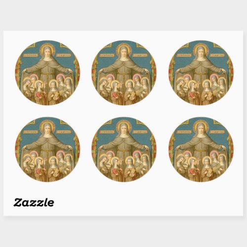 St Clare of Assisi  Nuns SAU 027 Classic Round Sticker