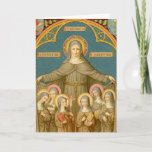 St. Clare of Assisi &amp; Nuns (SAU 027) Greeting Card