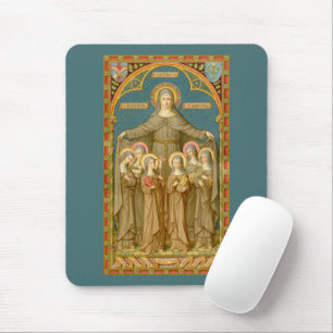 St. Clare of Assisi & Nuns (SAU 027) Mouse Pad