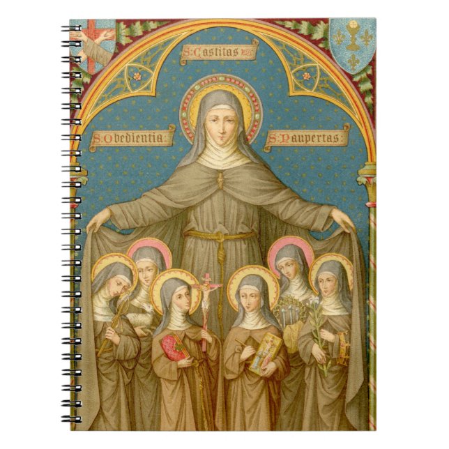 St. Clare of Assisi & Nuns (SAU 027) (Style 1) Notebook (Front)