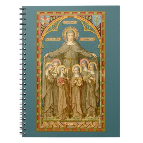 St Clare of Assisi  Nuns SAU 027 Style 2 Notebook