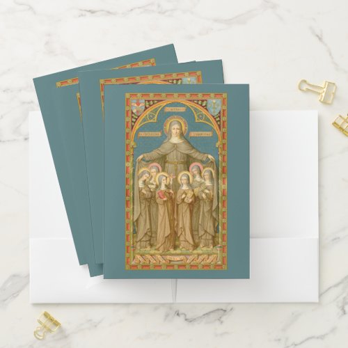 St Clare of Assisi  Nuns SAU 027 Style 2 Pocket Folder