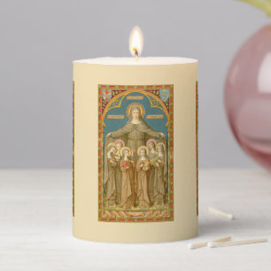 St. Clare of Assisi & Nuns (SAU 27) 3"x4" Pillar Candle
