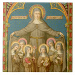 St. Clare of Assisi &amp; Nuns (SAU 27) Ceramic Tile 2