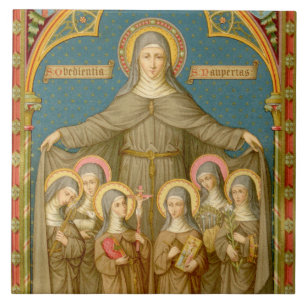 St. Clare of Assisi & Nuns (SAU 27) Ceramic Tile 2