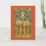 St. Clare of Assisi &amp; Nuns (SAU 27) Greeting Card
