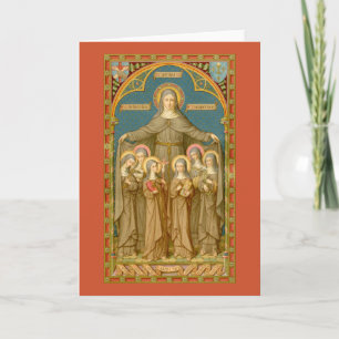 St. Clare of Assisi & Nuns (SAU 27) Greeting Card
