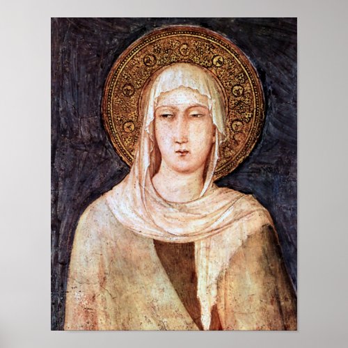 St Clare of Assisi Poster