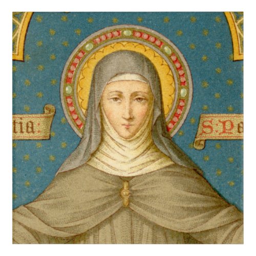 St Clare of Assisi SAU 027 12x12 or 10x14 Acrylic Print