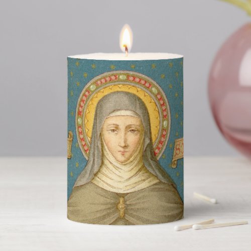 St Clare of Assisi SAU 027 3x4 Pillar Candle