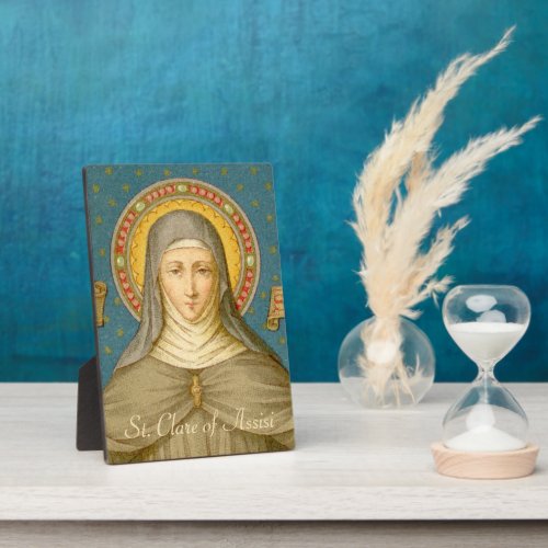 St Clare of Assisi SAU 027 5x7 Plaque