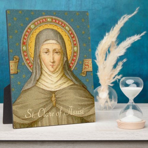 St Clare of Assisi SAU 027 8x12 Plaque