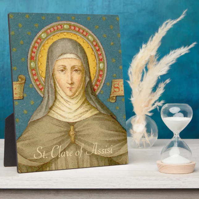 St. Clare of Assisi (SAU 027) 8"x12" Plaque | Zazzle