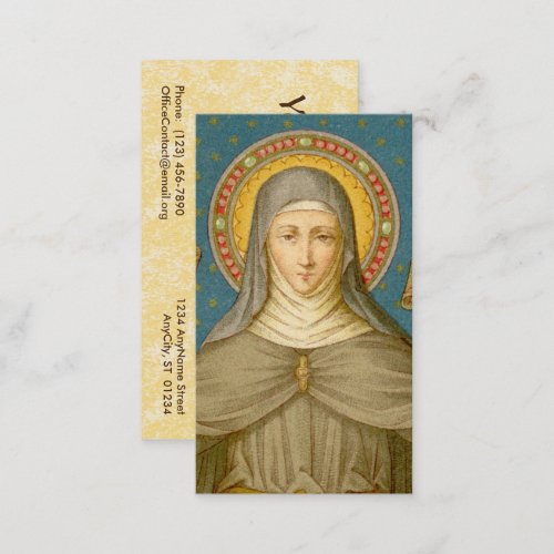 St Clare of Assisi SAU 027 FB Standard Business Card