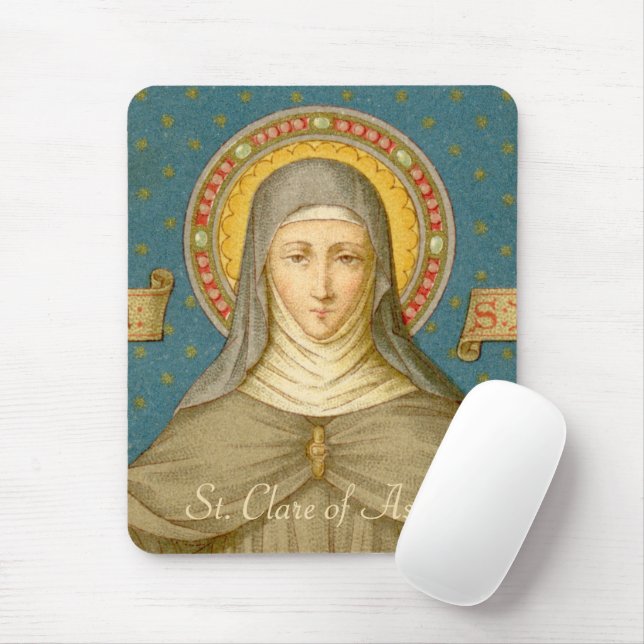 St. Clare of Assisi (SAU 027) Mouse Pad (With Mouse)