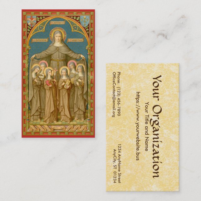 St. Clare of Assisi (SAU 027) Standard Business Card (Front/Back)