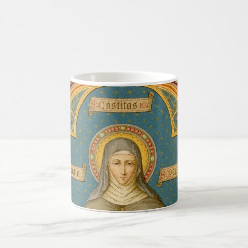 St Clare of Assisi  Scrolls of Vows SAU 027 Coffee Mug