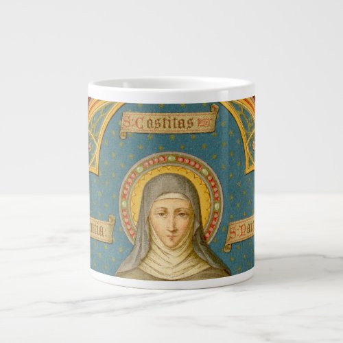 St Clare of Assisi  Scrolls of Vows SAU 027 XL Large Coffee Mug
