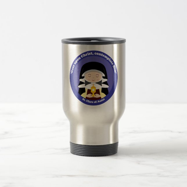 St. Clare of Assisi Travel Mug (Center)