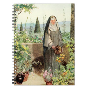 St Clare of Assisi Watering Flowers (M 065) Notebook