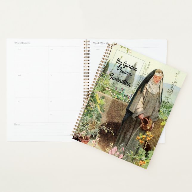 St Clare of Assisi Watering Flowers (M 065) Planner (Display)