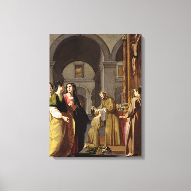 St. Clare Receiving the Veil from St. Francis Canvas Print (Front)