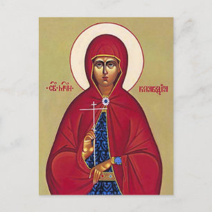St. Claudia Procula Orthodox Icon Postcard