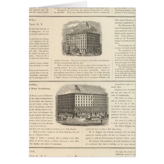 St Cloud Hotel, Westminster Hotel Cards (Front)