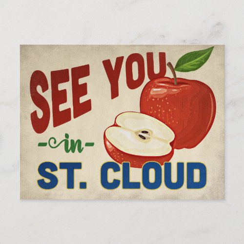 St Cloud Minnesota Apple _ Vintage Travel Postcard
