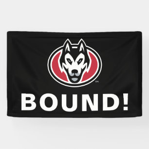 St. Cloud State Huskies Mascot Head Logo Banner