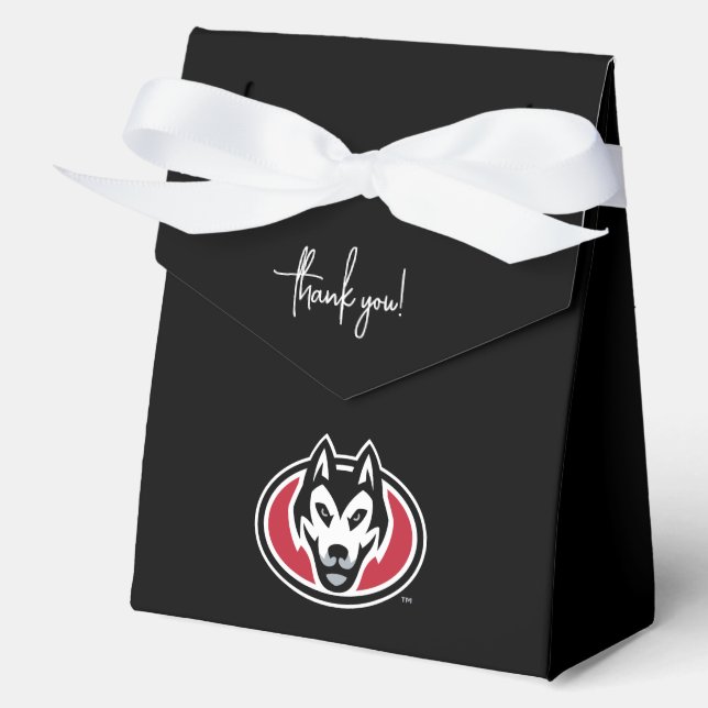 St. Cloud State Huskies Mascot Head Logo Favor Boxes (Front)