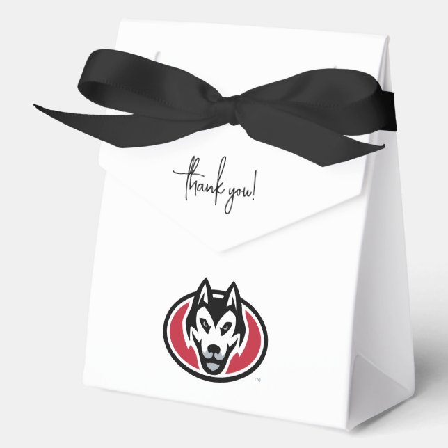 St. Cloud State Huskies Mascot Head Logo Favor Boxes (Front)