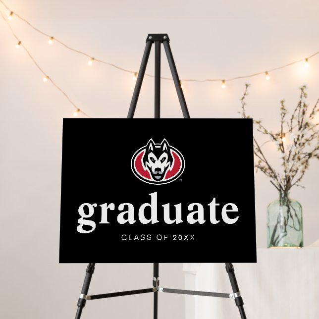 St. Cloud State Huskies Mascot Head Logo Foam Board (In Situ (Stand))