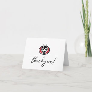 St. Cloud State Huskies Mascot Head Logo Letterpress Thank You Card