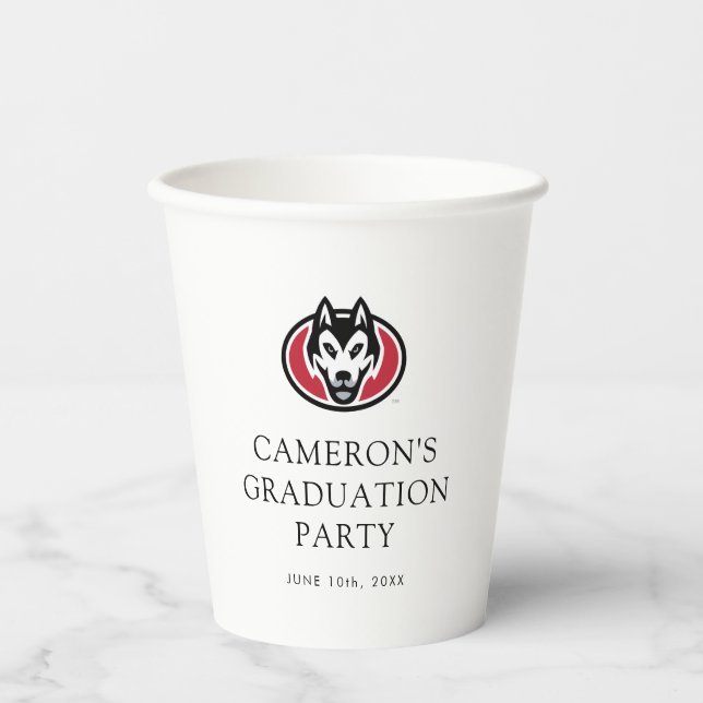 St. Cloud State Huskies Mascot Head Logo Paper Cups (Front)