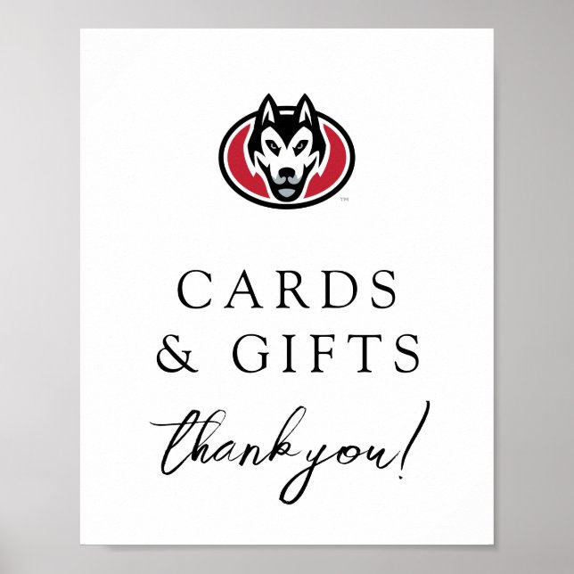 St. Cloud State Huskies Mascot Head Logo Poster (Front)