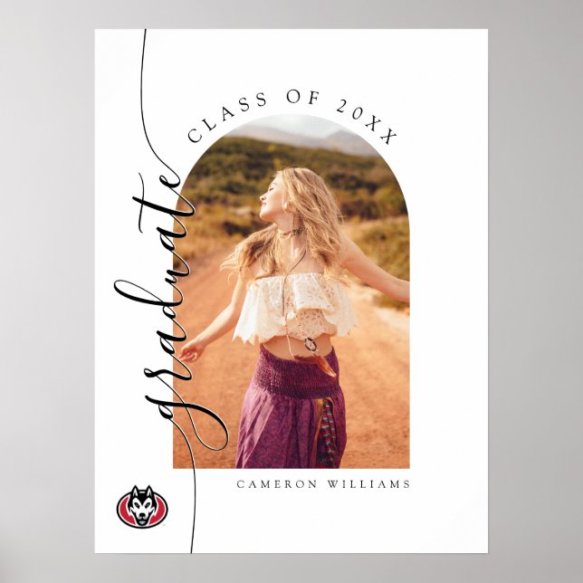 St. Cloud State Huskies Mascot Head Logo Poster (Front)